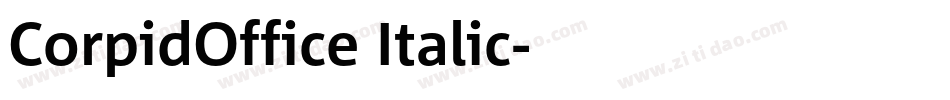 CorpidOffice Italic字体转换